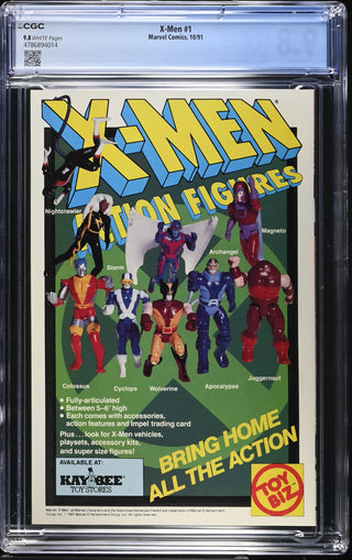 X-Men #1 (10/91) Graded CGC 9.8 back cover