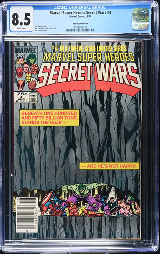 Marvel Super Heroes Secret Wars #4 (8/84) Graded CGC 8.5 Newsstand Edition front cover