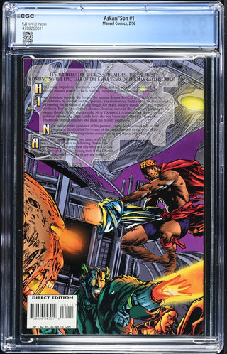 Askani'Son #1 (2/96) Graded CGC 9.8 back cover