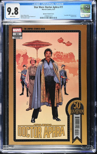 Star Wars: Doctor Aphra #11 (8/21) Graded CGC 9.8 Sprouse Variant Cover front cover