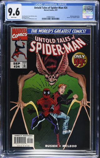 Untold Tales of Spider-Man #24 (9/97) Graded CGC 9.6 front cover
