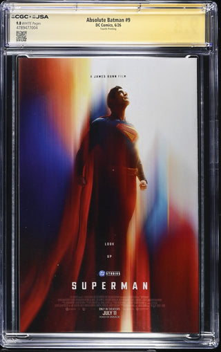 Absolute Batman #9 (6/26) Graded CGC 9.8 Fourth Printing back cover