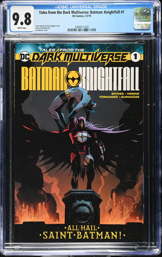 Tales from the Dark Multiverse: Batman: Knightfall #1 (12/19) Graded CGC 9.8 front cover