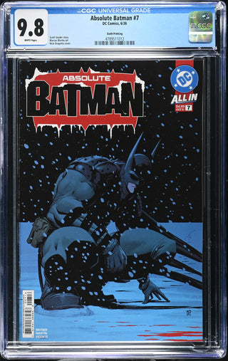 Absolute Batman #7 (6/26) Graded CGC 9.8 Sixth Printing front cover
