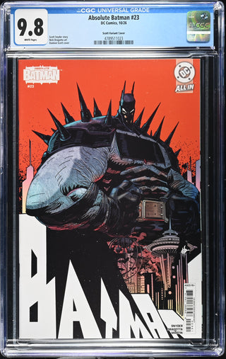 Absolute Batman #23 (10/26) Graded CGC 9.8 Scott Variant Cover front cover
