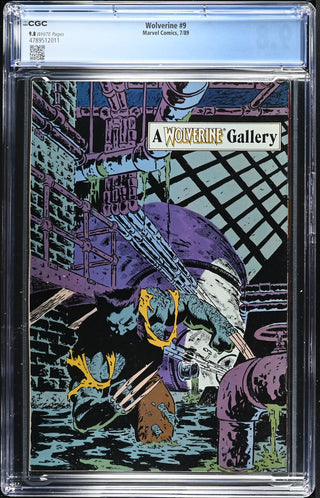 Wolverine #9 (7/89) Graded CGC 9.8 back cover