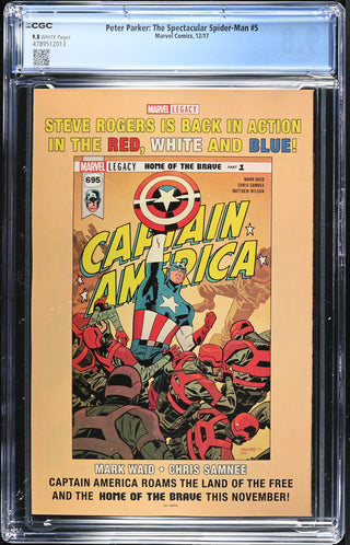 Peter Parker: The Spectacular Spider-Man #5 (12/17) Graded CGC 9.8 back cover