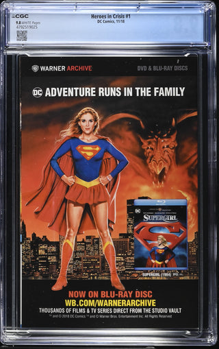 Heroes in Crisis #1 (11/18) Graded CGC 9.8 back cover