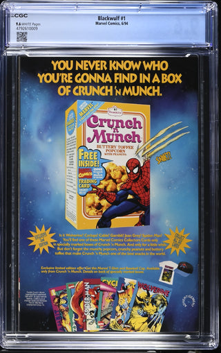 Blackwulf #1 (6/94) Graded CGC 9.6 back cover