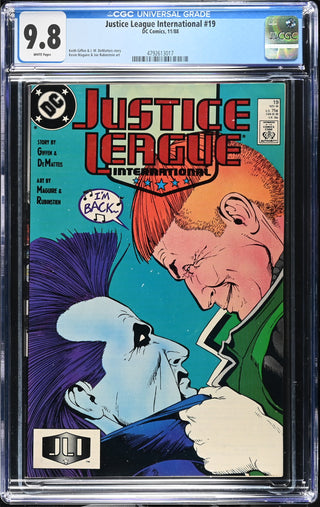 Justice League International #19 (11/88) Graded CGC 9.8 front cover