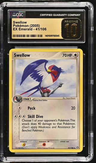 2005 EX Emerald Swellow 41/106 CGC PRISTINE 10