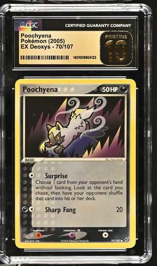 2005 EX Deoxys Poochyena 70/107 CGC PRISTINE 10