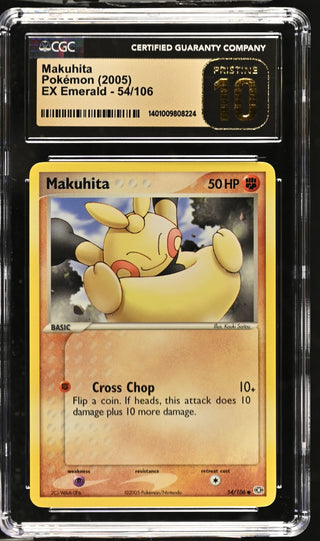 2005 EX Emerald Makuhita 54/106 CGC PRISTINE 10