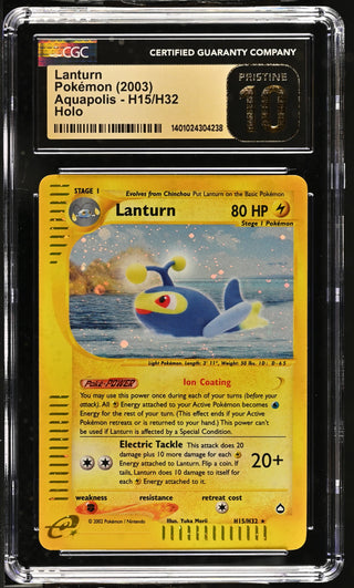 2003 Aquapolis Lanturn H15/H32 Holo CGC PRISTINE 10 POP 4