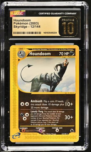 2003 Skyridge Houndoom 12/144 CGC PRISTINE 10