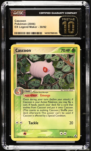2006 EX Legend Maker Cascoon 30/92 CGC PRISTINE 10
