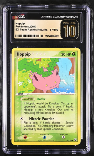 2004 EX Team Rocket Returns Hoppip 57/109 CGC PRISTINE 10