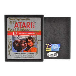 Cast Signed - E.T. Atari 2600 Cartridge