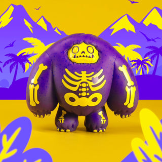 Abominable Toys Chomp - Electric Purple Skeleton Glow Edition /450 made - Plastic Empire Exclusive