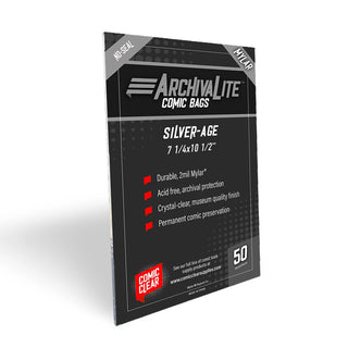 Comic Clear ArchivaLite Mylar Silver Age Comic Bags (50 Pack)