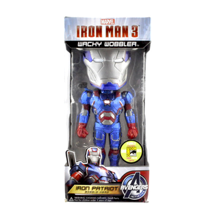 Funko Wacky Wobbler Iron Patriot (Metallic, Iron Man 3) - 2013 SDCC Exclusive/480 Made