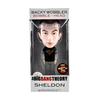 Funko Wacky Wobbler Sheldon (Black Superman Shirt, Big Bang Theory) - 2012 SDCC Exclusive/480cps