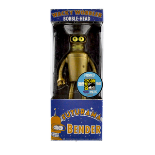 Funko Wacky Wobbler Bender (Gold, Futurama) - 2007 SDCC Exclusive/480pcs