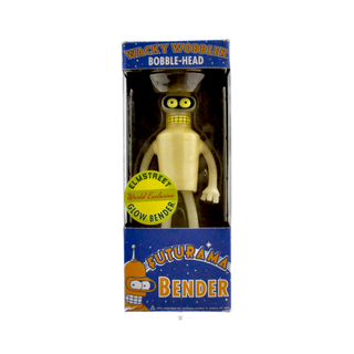 Funko Wacky Wobbler Bender (Glow in the Dark, Futurama) - Elm Street Exclusive
