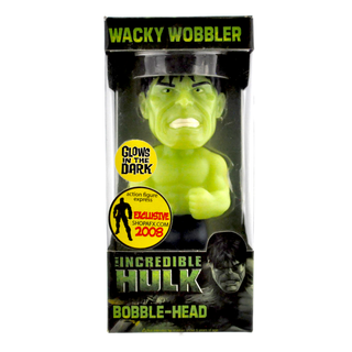 Funko Wacky Wobbler The Incredible Hulk (Glow in the Dark) - 2008 Action Figure Express Exclusive