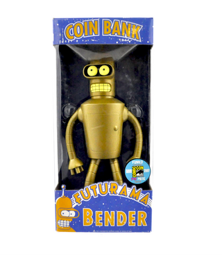 Funko Coin Bank - Bender (Gold, 10-inch) - 2007 SDCC Exclusive/240pcs