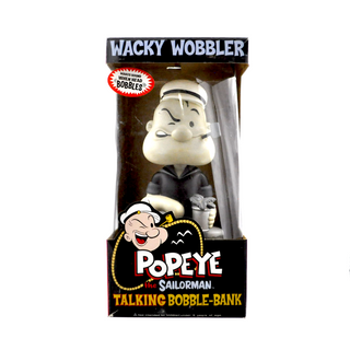 Wacky Wobbler Coin Bank - Popeye (Black & White, 13-Inch)