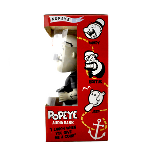 Wacky Wobbler Coin Bank - Popeye (Black & White, 13-Inch)