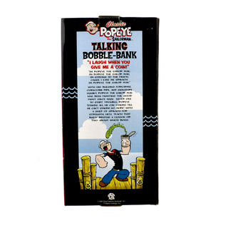 Wacky Wobbler Coin Bank - Popeye (Black & White, 13-Inch)