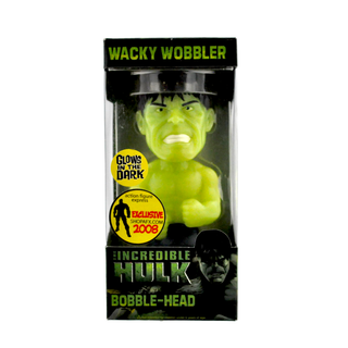 Funko Wacky Wobbler The Incredible Hulk (Glow in the Dark) - 2008 Action Figure Express Exclusive
