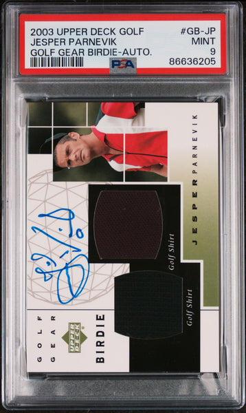 2003 UPPER DECK GOLF GEAR BIRDIE AUTOGRAPHS JESPER PARNEVIK GOLF