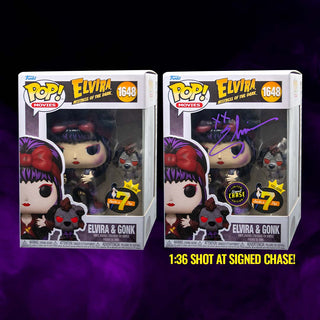 7BAP Exclusive Elvira & Gonk (Moonlight, Mistress of the Dark) 1648 - Shot at Signed Chase!