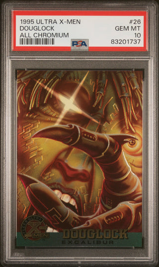 1995 ULTRA X-MEN ALL CHROMIUM DOUGLOCK ALL CHROMIUM #26 - PSA 10