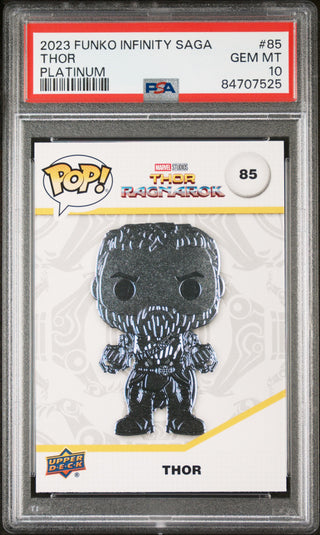 2023 UPPER DECK FUNKO POP MARVEL  THOR PLATINUM #85  PSA 10