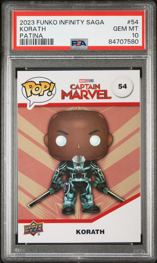 2023 UPPER DECK FUNKO POP MARVEL  KORATH PATINA #54  PSA 10