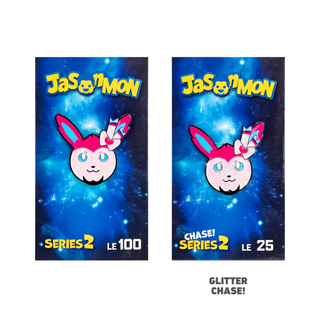 JasonMon Series 2 Sylveon enamel pin, 7BAP exclusive: common (LE 100) and glitter chase (LE 25)