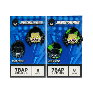 Jasonverse Alien vs. Predator Pin Set - 7BAP Exclusive /150pcs **Shot at Chase Bloody/25pcs**