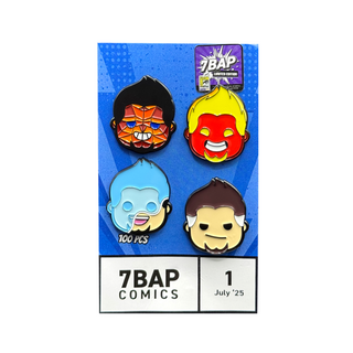 * Jasonverse Fantastic Four SDCC 2025 Enamel Pin Set – 7BAP Exclusive /100 pieces