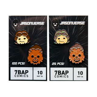 Jasonverse Star Wars Han Solo & Chewbacca Pin Set - 7BAP Exclusive /100pcs **Shot at Chase Glitter/25pcs**