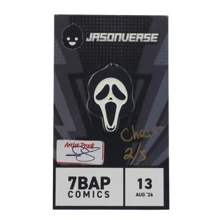 * Signed Artist Proof Jasonverse Scream Ghostface Glow in the Dark Enamel Pin – 7BAP Exclusive /3 pieces **Chase**