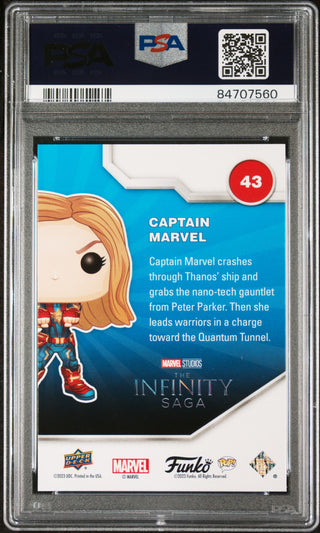 2023 UPPER DECK FUNKO POP MARVEL  CAPTAIN MARVEL SPECTRUM #43  PSA 9