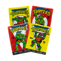 * Lot of 4 Vintage Topps Teenage Mutant Ninja Turtles Unopened Trading Card Packs