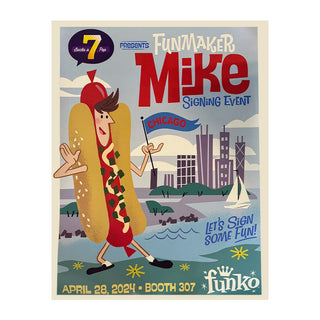 * Funko 2024 C2E2 Mike Becker Signing Poster Unsigned