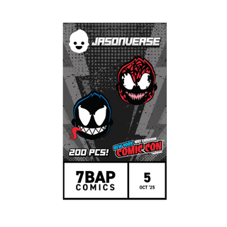 Jasonverse NYCC Venom and Carnage Pin Set - 7BAP Exclusive /200pcs