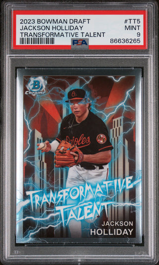 2023 BOWMAN DRAFT TRANSFORMATIVE TALENT JACKSON HOLLIDAY  #TT5 - PSA 9 ROOKIE CARD