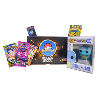 Mystery Grail Pokémon Mega Box - Funko Pop, Sealed Booster Packs, Enamel Pin & Bonus Items